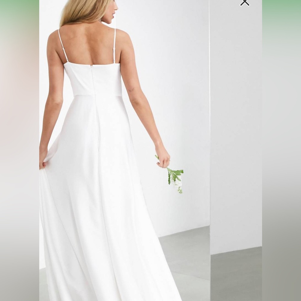 Simple wedding dress with diamonte crystal belt